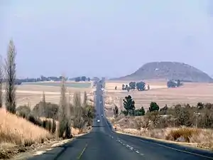 Houtkop, a 170-metre (560 ft) outcrop of Drakensberg basalt in the Free State, South Africa
