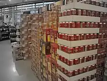 Boxes of beer from Sleeman Breweries stacked inside of a BC Liquor Store