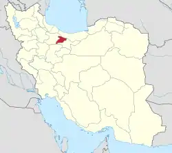 Location of Alborz province in&nbsp;Iran