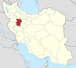 Location of Hamadan province in&nbsp;Iran