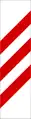 Level crossing countdown marker (placed under the triangular warning sign, usually 150&nbsp;m before crossing)