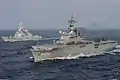 JS Shimokita and USS&nbsp;Halsey on 12 November 2014