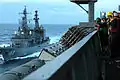 JS Yūgiri alongside USS&nbsp;Ronald Reagan on 17 March 2007.