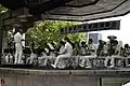 The Japan Coast Guard band performing at the small hall in July 2009.