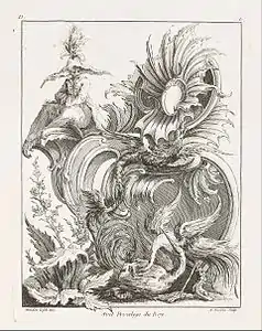 Rocaille design with Chinese Figure by Jean Mondon (1736)