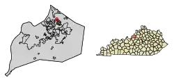 Location of Brownsboro Farm in Jefferson County, Kentucky