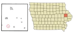 Location of Morley, Iowa