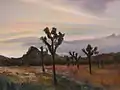 Joshua Tree Evening by David Fairrington, oil, 2001.