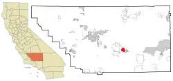 Location in Kern County and the state of California