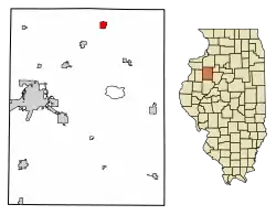 Location of Altona in Knox County, Illinois.