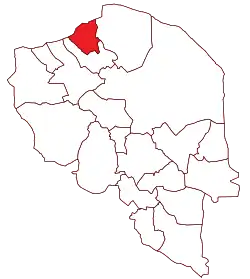 Location of Kuhbanan County in&nbsp;Kerman&nbsp;province