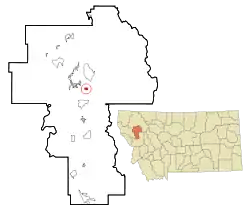 Location of Turtle Lake, Montana