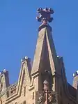 Detail of ceramic pinnacle