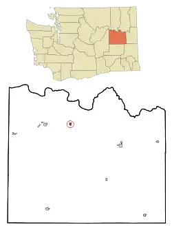 Location of Creston, Washington