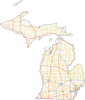 Michigan's state trunkline highways run through all 83&nbsp;counties
