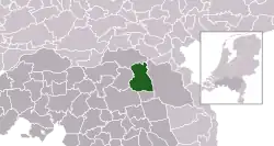 Highlighted position of Maashorst in a municipal map of North Brabant