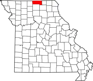 A state map highlighting Putnam County in the northern part of the state.