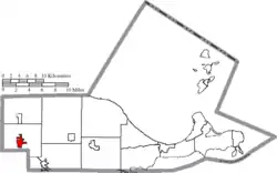 Location of Genoa in Ottawa County