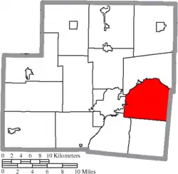 Location of Perry Township in Shelby County