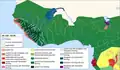 Map of livelihood distributions in 1500 CE Western Africa