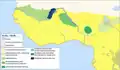 Map of livelihood distributions in 200 CE Western Africa