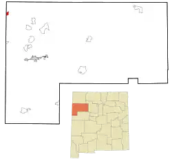 Location of Navajo, New Mexico