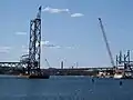 Bridge under construction in late March 2013