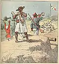 Merina troops raising the alarm.
