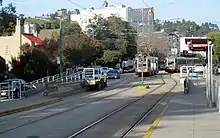 Mini-high platforms at St. Francis Circle station, 2017