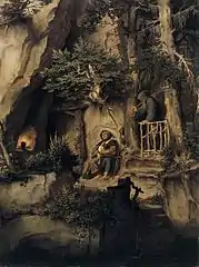 A Player with a Hermit (1846)