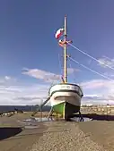 Stern view of Ancud replica.