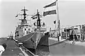 HDMS Herluf Trolle alongside NRP&nbsp;Almirante Magalhães Correia at Den Helder on 24 August 1973.