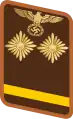 Gorget patch for Ober-BereitschaftsleiterWehrmacht equivalent: Oberfeldwebel (OR-7) Party position: Cell Operations Foreman, Block Leader