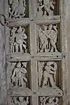Cavings on wooden door