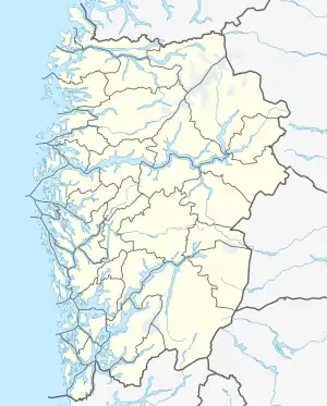 Utne is located in Vestland