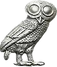 Owl of Athena, patron of Athens of