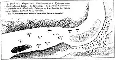 Passage of the monitors against the batteries of Curupayty on the night of 13 February 1868 (Semana Illustrada, 1868)