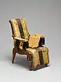Patent model for adjustable reclining chairs, 1873