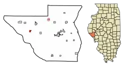 Location of New Canton in Pike County, Illinois.
