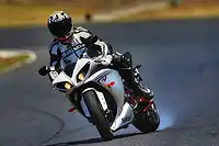 A Yamaha YZF-R1 998&nbsp;cc (60.9&nbsp;cu&nbsp;in) superbike.