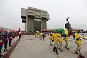 Repatriation ceremony for the remains of two unknown soldiers killed in action in the Battle of Tacna