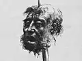 A sketch of a head impaled on a pike, included in a letter to Ronald Fuller dated 1924