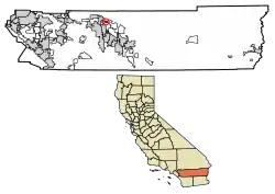Location of Desert Edge in Riverside County, California.