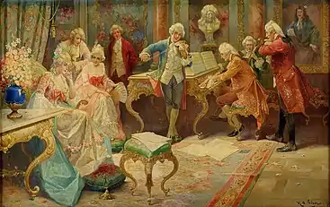 Das Hofkonzert1900, oil painting, 82 x 130&nbsp;cm