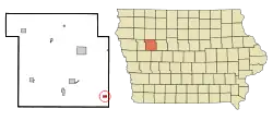 Location of Auburn, Iowa