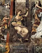 Fresco in the Sala di Costantino&nbsp;[it], Raphael Rooms, Raphael, c. 1520