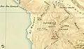 Sarabit el Khadim in the 1869 Ordnance Survey of the Peninsula of Sinai