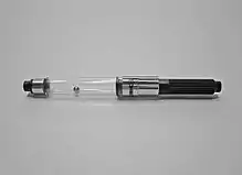 A fountain pen converter containing a 316 stainless ball of 2.5&nbsp;mm diameter