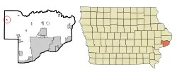Location of New Liberty, Iowa