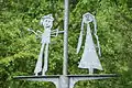 A typical sculpture on the C2C cycle route at Rowrah